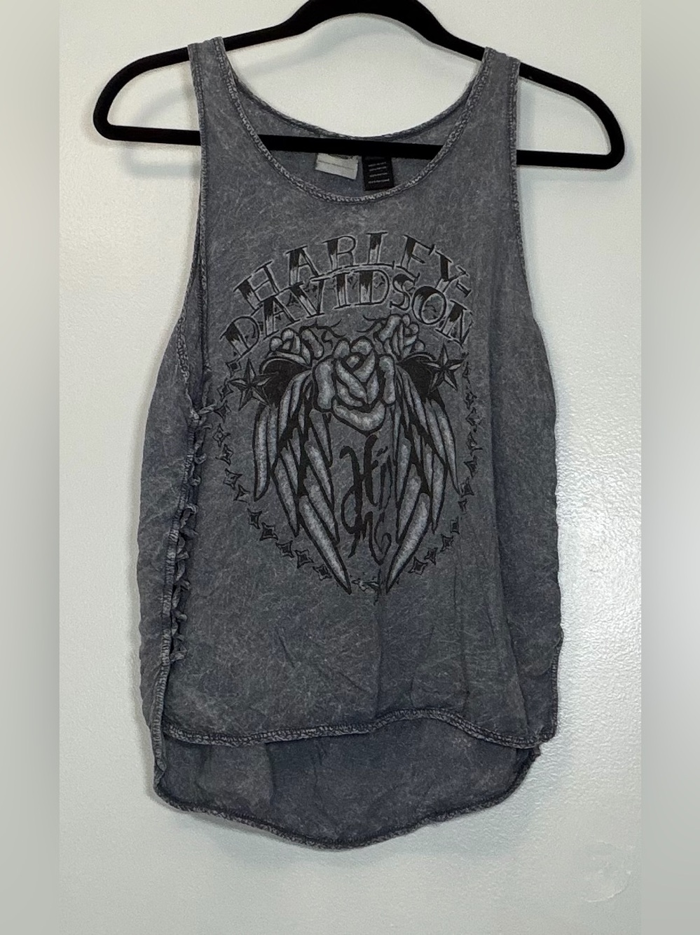 Harley-Davidson Gray Acid Wash Graphic Tank
